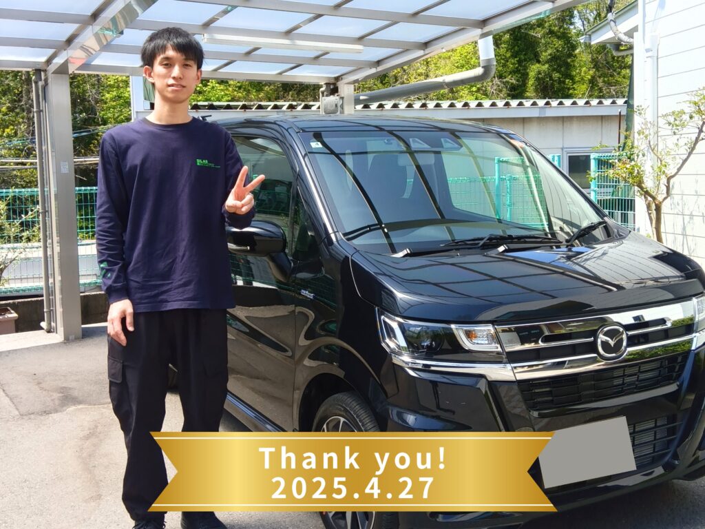 広島県K様に納車された2025年式マツダ フレア XSの記念写真